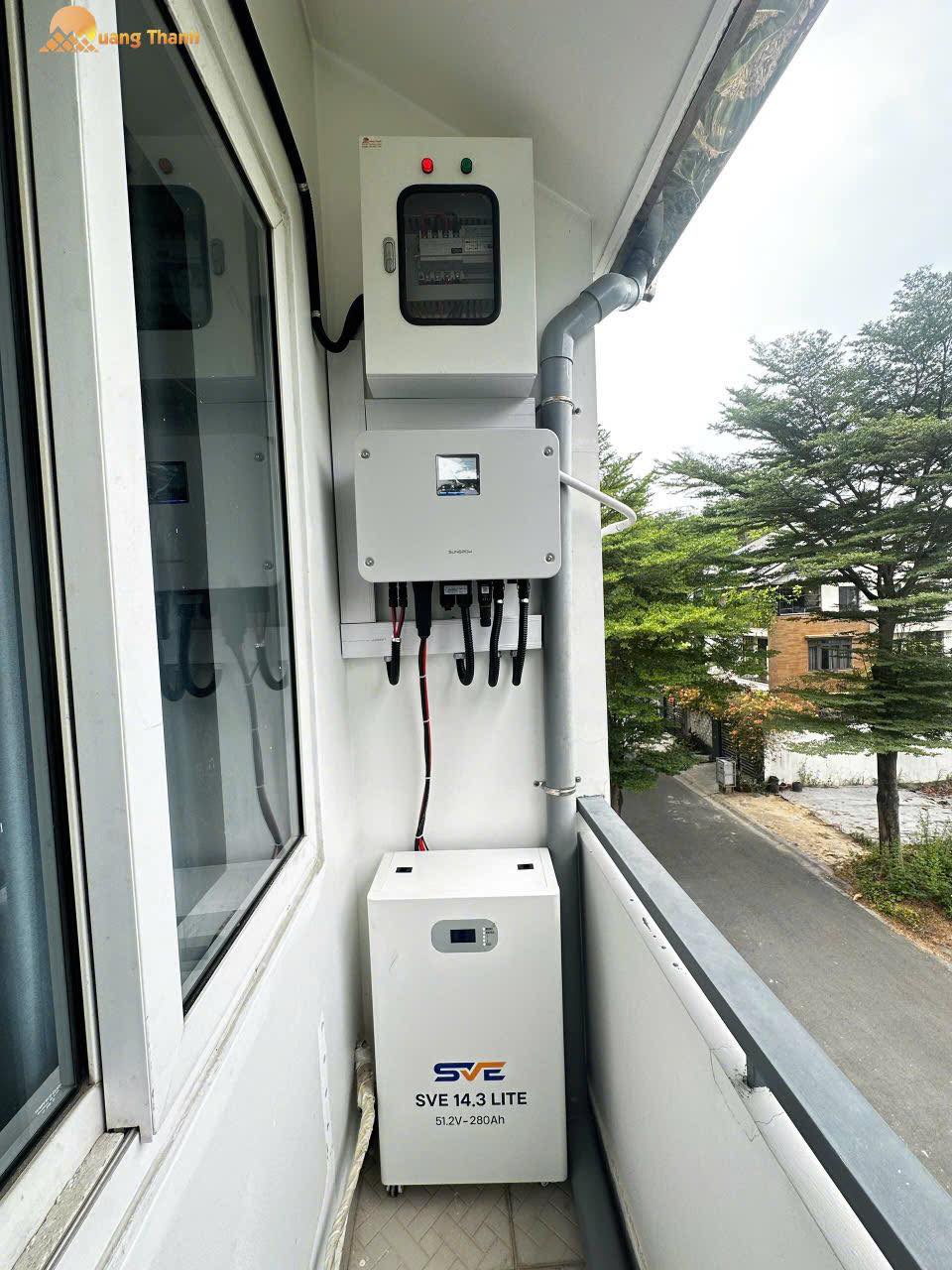 Electrical equipment on a balcony